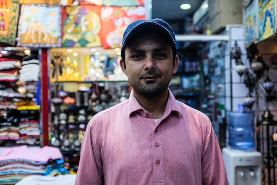 Small business owner in Dubai managing online advertising UAE